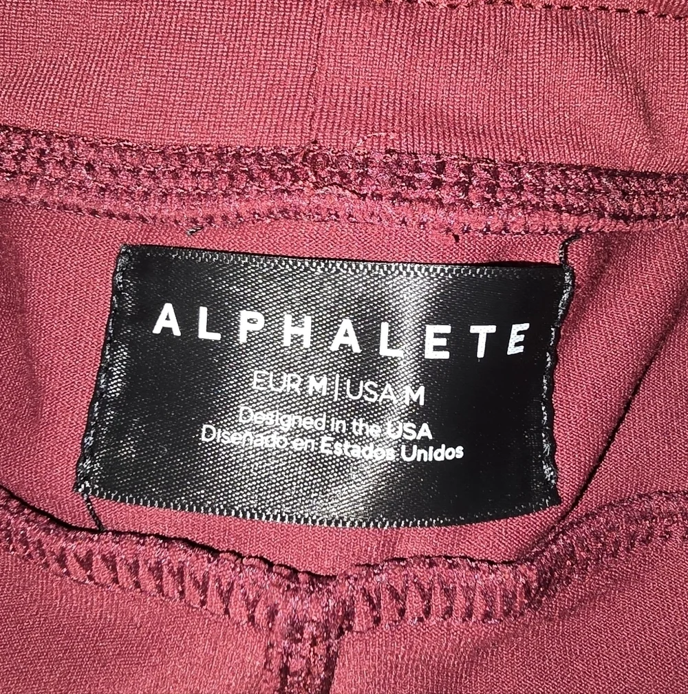 Alphalete Pro Elite Stretch Joggers with Pockets Burgandy Men's M